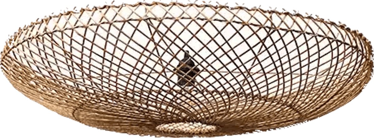 Ronde rotan plafonniere Bella S -Ø60cm- 4Shine