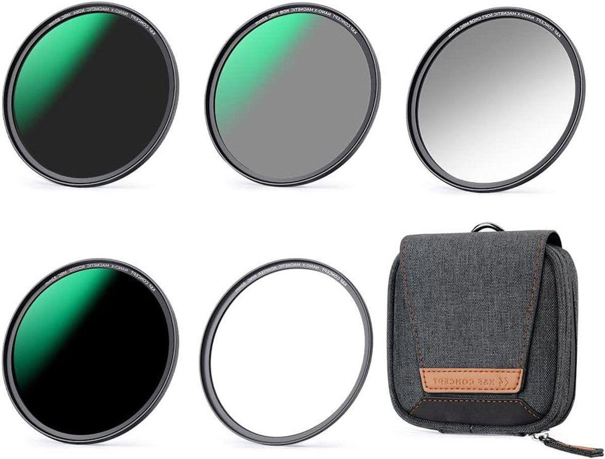 Magneetfilterset Camera - Lensfilters Set - Landschapsfotografie - Supersnel Wisselen - 72 mm - Zwart