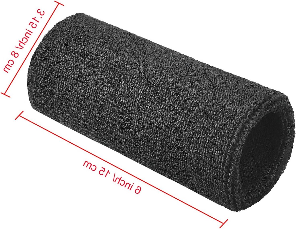 2 x 6 inch Sport Armbanden van Elastisch Katoen voor Actieve Sporters en Fitnessliefhebbers