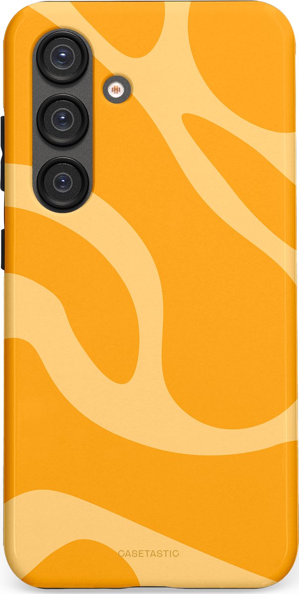 Casetastic Hoesje Geschikt voor Samsung S25 - Stijlvolle Beschermende Duo-layer Case - Oranje Koningsdag Nederland Blobs