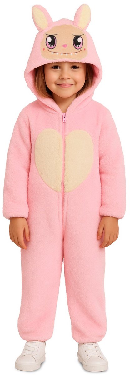 Labubu Onesie Roze Kind Hartje - Maat 116