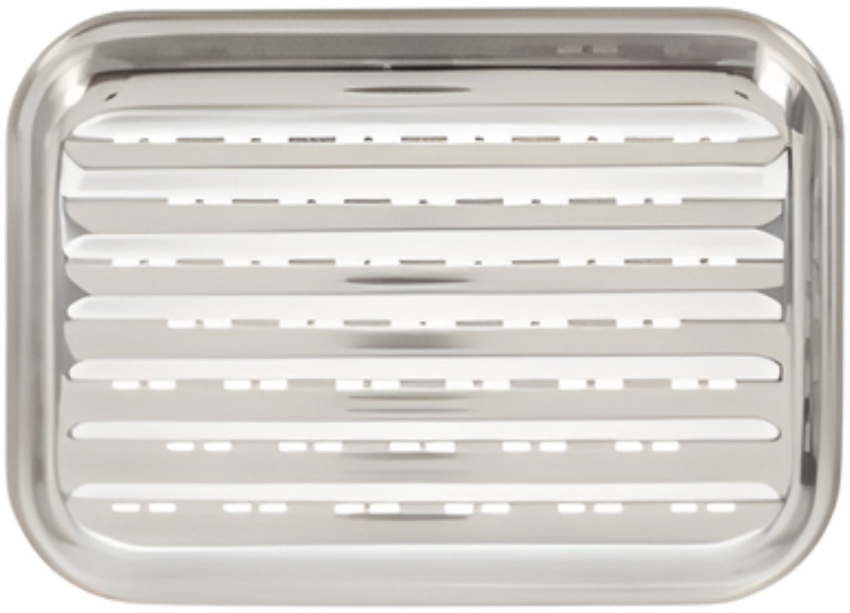 BBQ Collection grillschaal - RVS - 34 x 24 x 2 cm - herbruikbaar - barbecue rooster - grillplaat - grillen