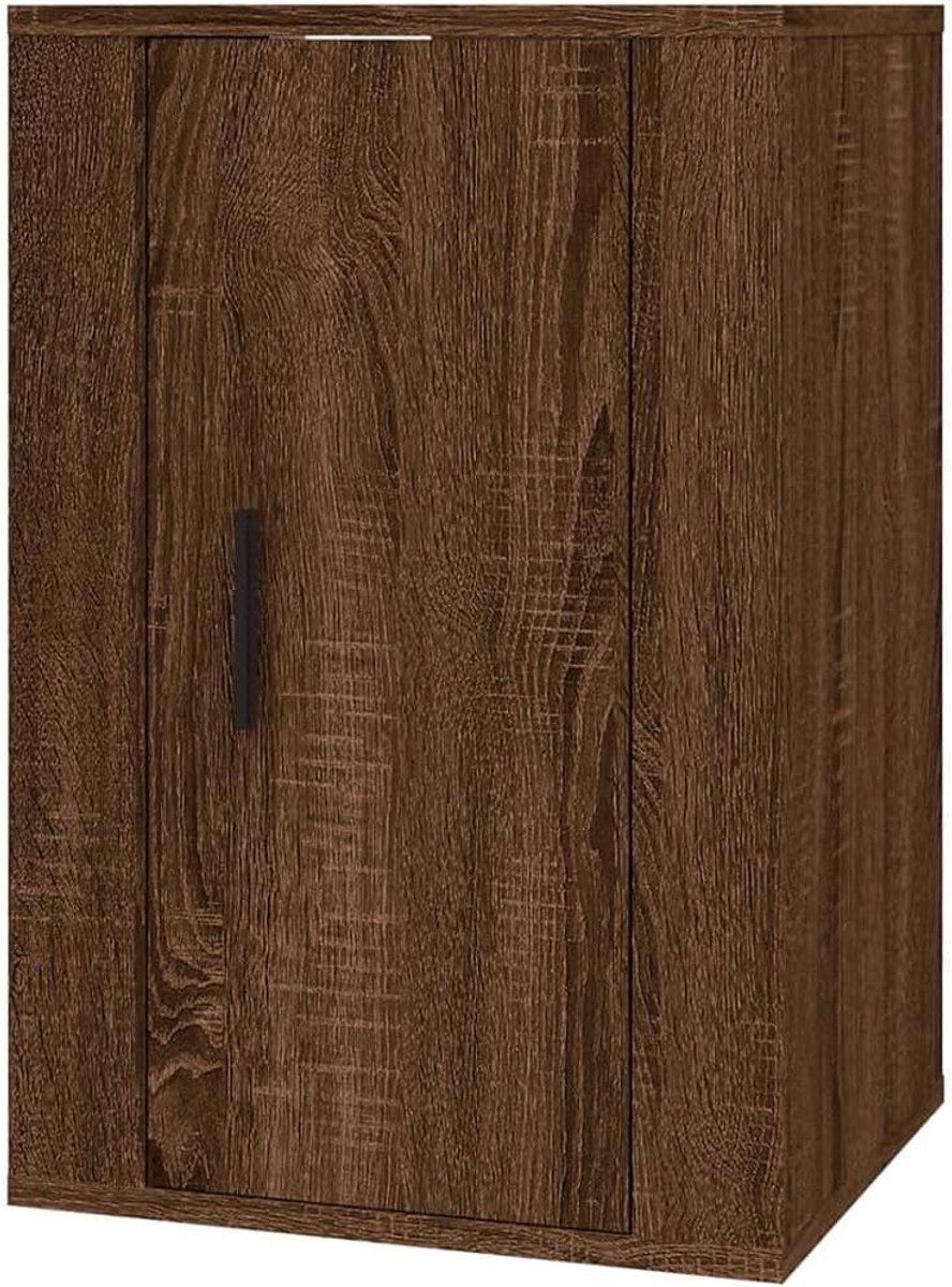 Tv-wandmeubel - Televisiekast Dressoir - Opbergen Media - Wandmontage - 60x40 cm - Bruin Eikenkleur