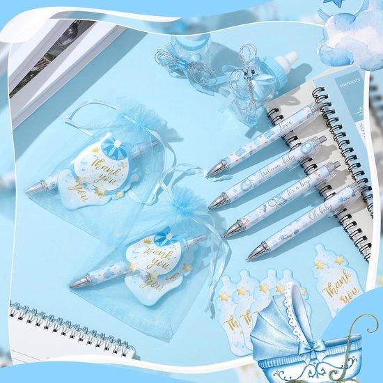 Babyshower Bedankjes - Cadeautjes Gasten - Feestelijke Gelegenheid - Complete Set - 50 Stuks - Blauw — afbeelding 2