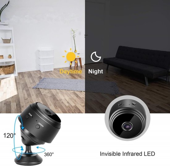 Mini Wifi Camera - Verborgen Camera Beveiligingscamera - Thuisbeveiliging - Draadloos Ontwerp - 10 mm - Wit van Merkloos — afbeelding 2