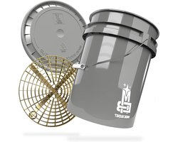 Wasemmer met Grit Guard - Autowasemmer - Auto poetsen - Extra stabiel - 20 Liter - Grijs