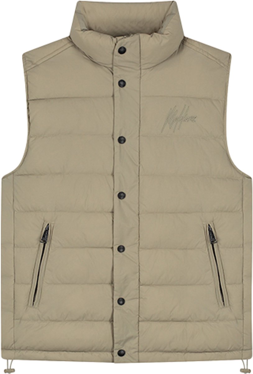 Malelions Placket Padded Vest Groen