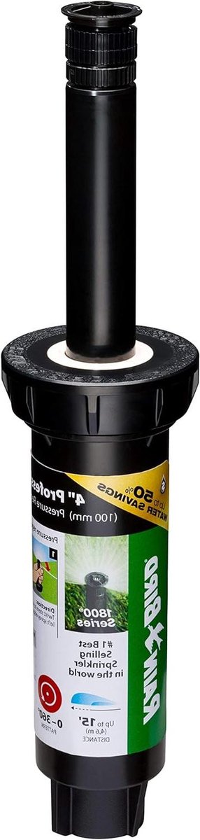 Pop-up Sprinkler - Gazon Besproeier - Efficiënt Water Gebruiken - Ingebouwde Drukregelaar - 4 Inch Hoogte - Groen