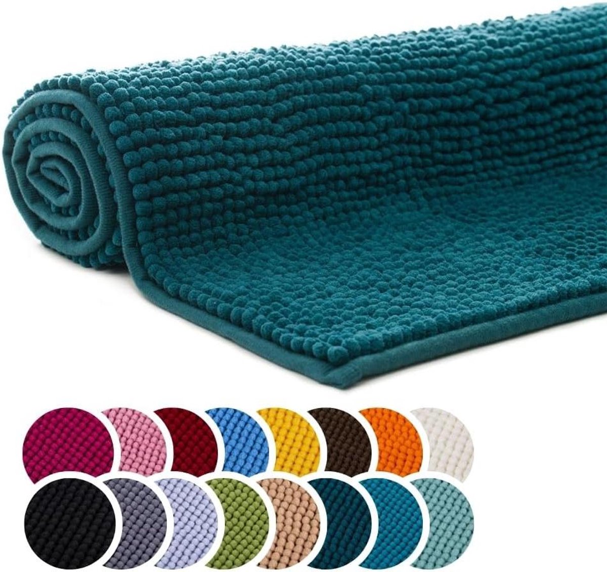 Badmat Polyester - Badkamerkleed Microvezel - Voeten Warm Houden - Geschikt Voor Vloerverw