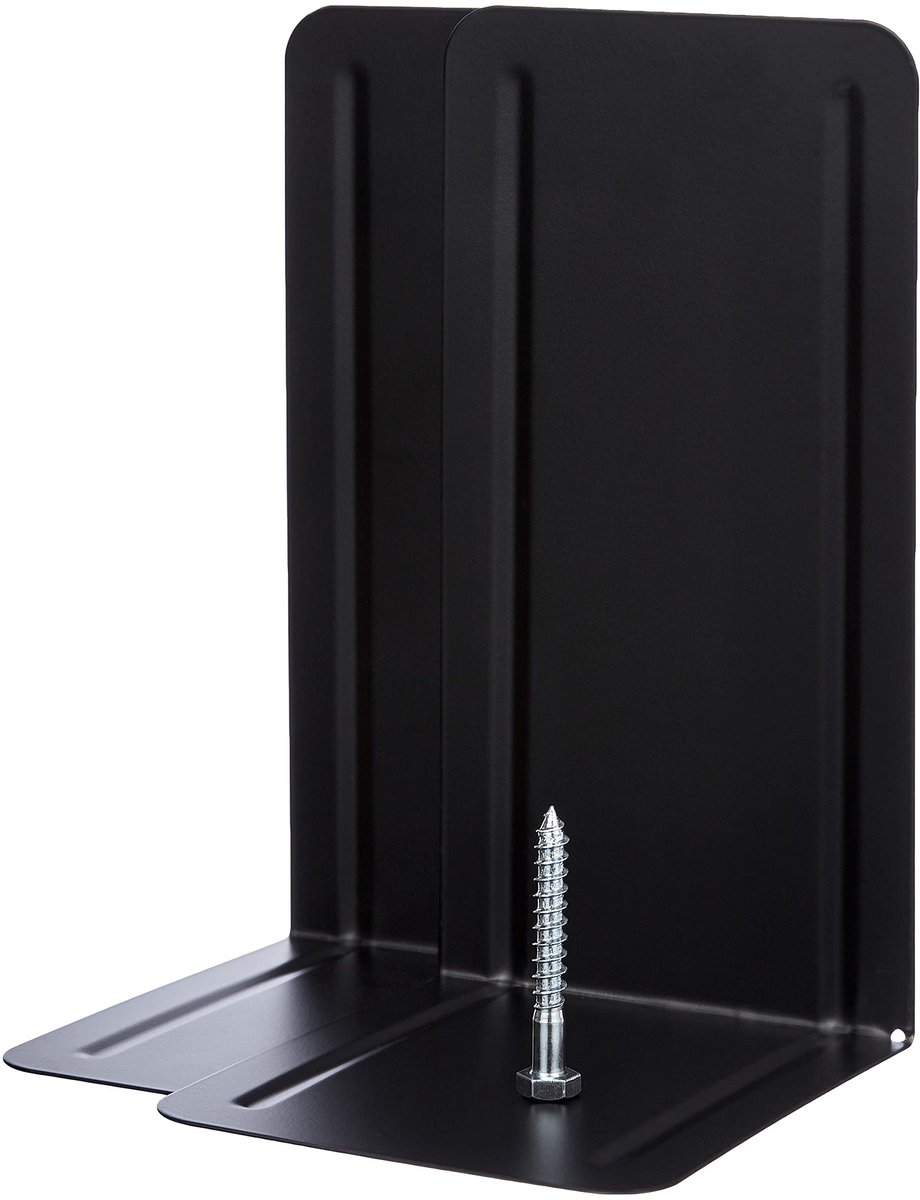 Ibenzoa Boekensteunen - Zwart - 130x240 mm - Metaal - 2 stuks