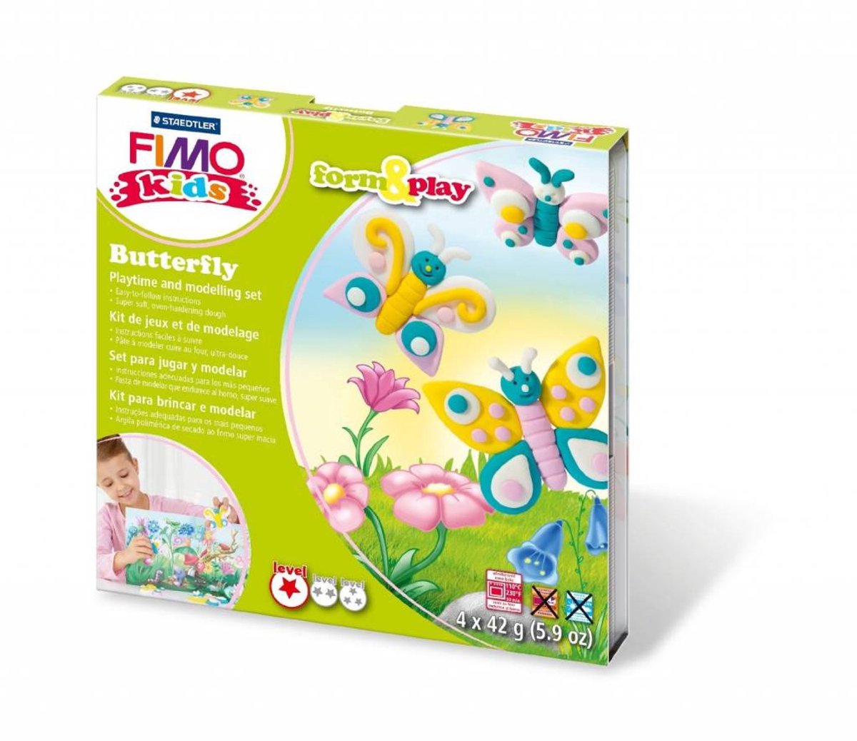 FIMO kids 8034 - ovenhardende boetseerklei - Form&Play set "Vlinder" — afbeelding 10