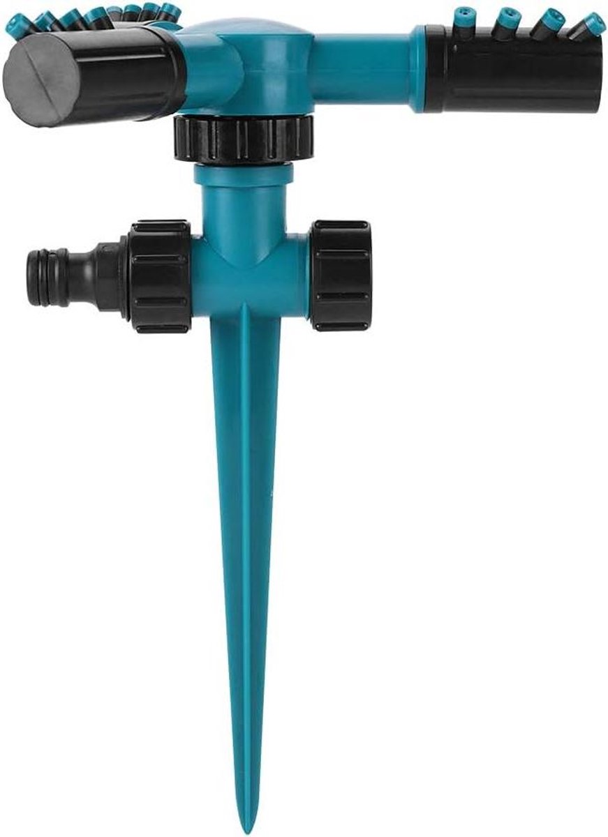 Gazon Sproeier - Water Irrigatie Systeem - Tuin Bewatering - 360 Graden Rotatie - Grote Dekking - Groen Zwart