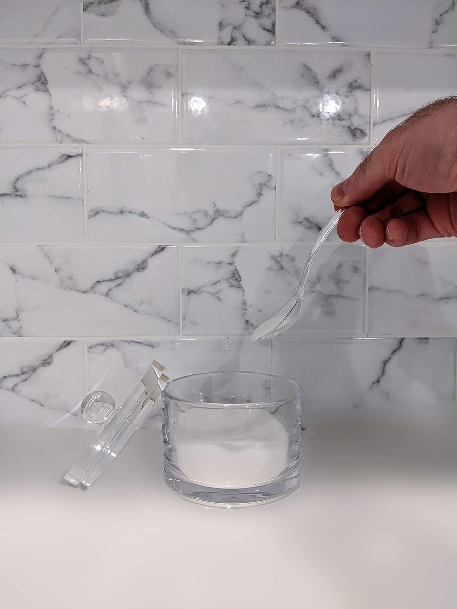 J&M DESIGN Clear Acrylic Sugar Bowl with Lid and Spoon for Coffee, Cereal Bowls, Tea, Countertop Cans and Baking - 8oz Container Jar Dispenser Holder - Dishwasher Safe — cadeau in Koken & Dineren - foto 6