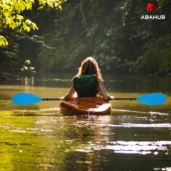 Kajak Peddel - Dubbele Peddel Roeispaan - Watersport Varen - Verstelbaar Lichtgewicht - 220cm tot 240cm - Blauw — afbeelding 3