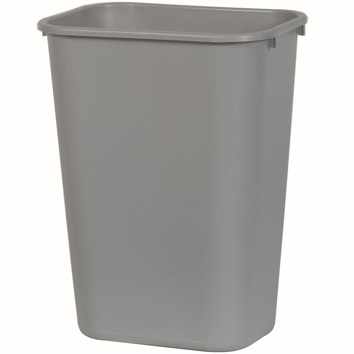 Rubbermaid Commercial Products 10.25 gal Rectangular Soft Molded Plastic Trash Can - Grey