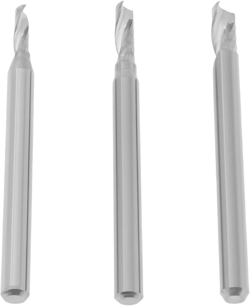 3-Delige Spiral Upcut Freesbits - Carbide Staal voor MDF, PVC, Hout en Meer