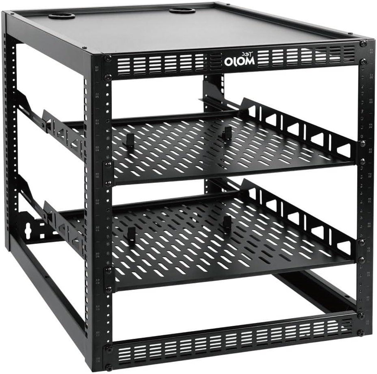 Netwerkrek Open Frame - Serverkast IT - Apparatuur Opslag - Wand of Vloer - 12U - Zwart