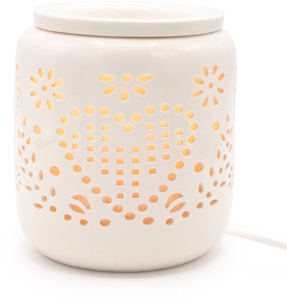Candle-Brothers Elektrische geurlamp - hartpatroon - wit - 22x14,5x14,5 cm - met stekker