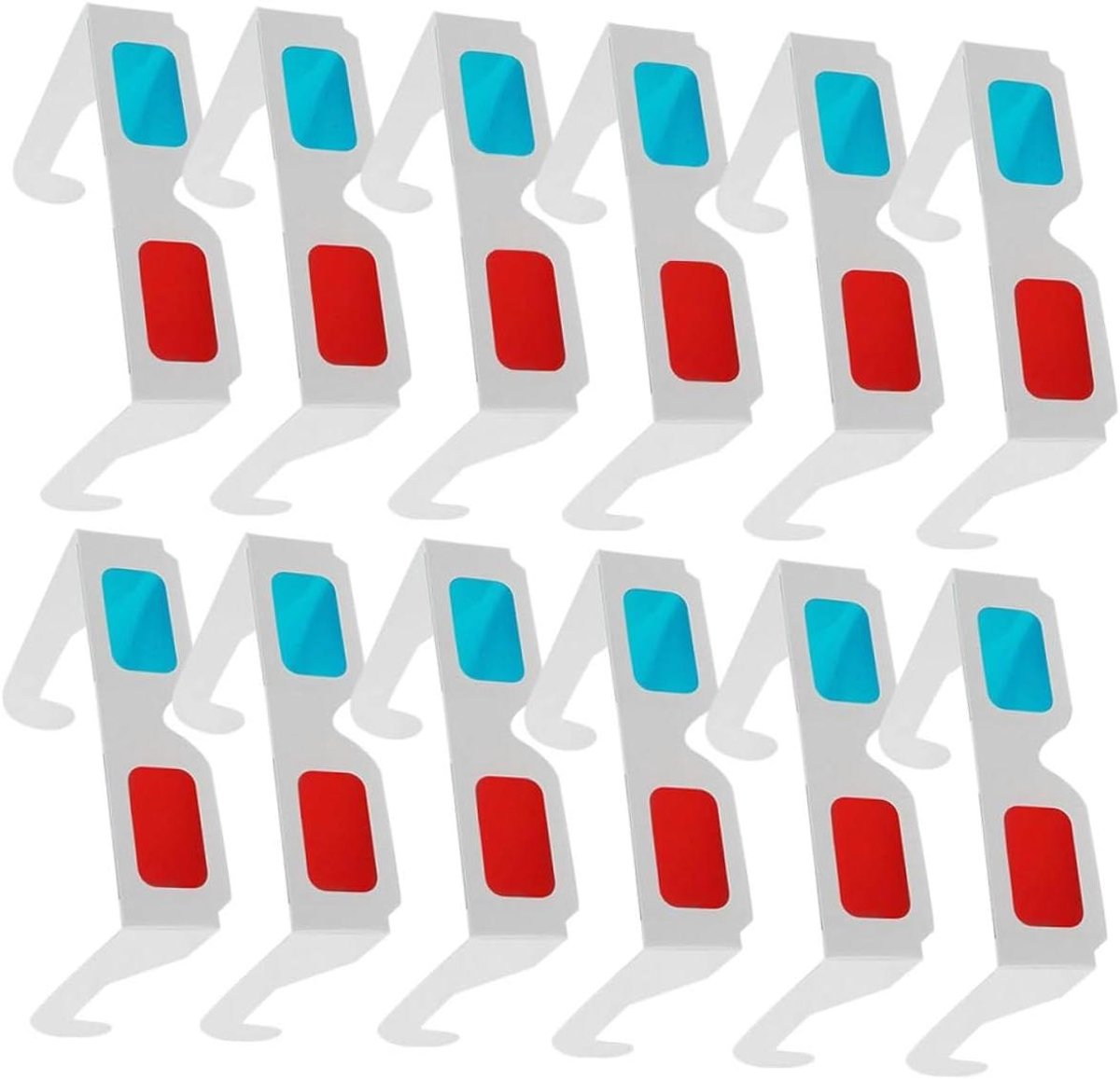 Papieren 3D Brillen - Anaglyph Brillen - Films Kijken - Wegwerpbaar Ontwerp - 70 Stuks - Rood Blauw