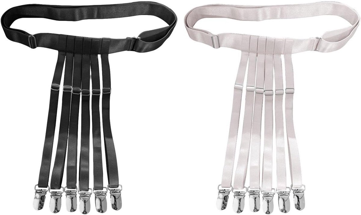 2 Stuks Elastische Kousenbanden voor Dames, Mode Accessoires voor Kousen, Sexy en Comfortabele Kousenfixatie, Zwart, M