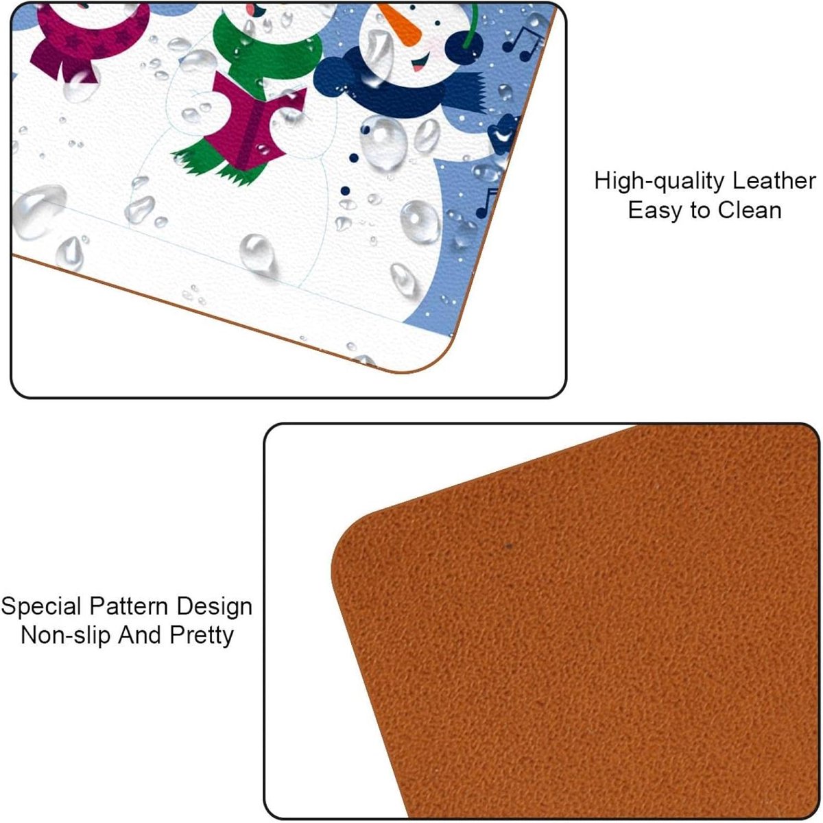 Leren Onderzetters - Drankjes Set - Tafel Beschermen - Antislip Ontwerp - 6 Stuks - Meerkleurig