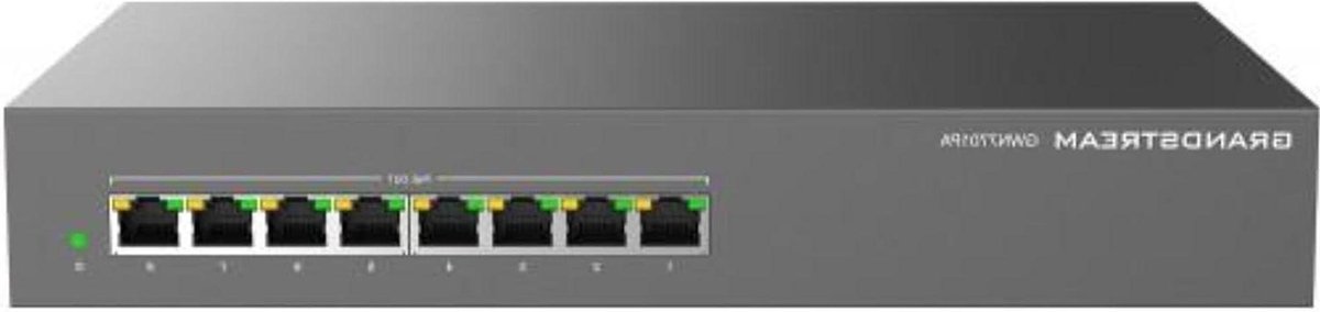 Netwerk Switch - Gigabit Hub - Snelle Verbinding - PoE Ondersteuning - 8 Poorten - Grijs