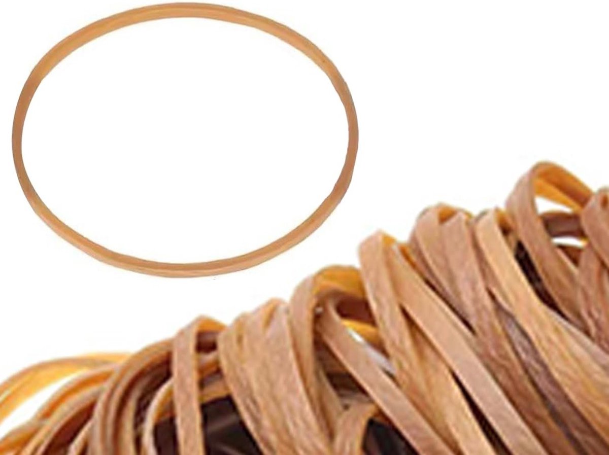 Pack van 100 Elastische Rubber Bands - 60 x 3 mm - Ronde Rubberringen voor Huishouden, Werk en Kantoor