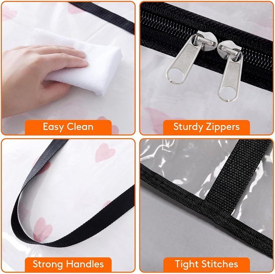 Opbergzakken - Kleding Organizer - Ruimte Besparen - Waterdicht PVC - 40L - Doorzichtig — afbeelding 3