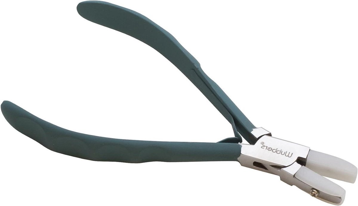 Sieraden maken tang - Platte neus tang - Draad buigen - Ergonomische handgrepen - 146 cm - Zilver Groen