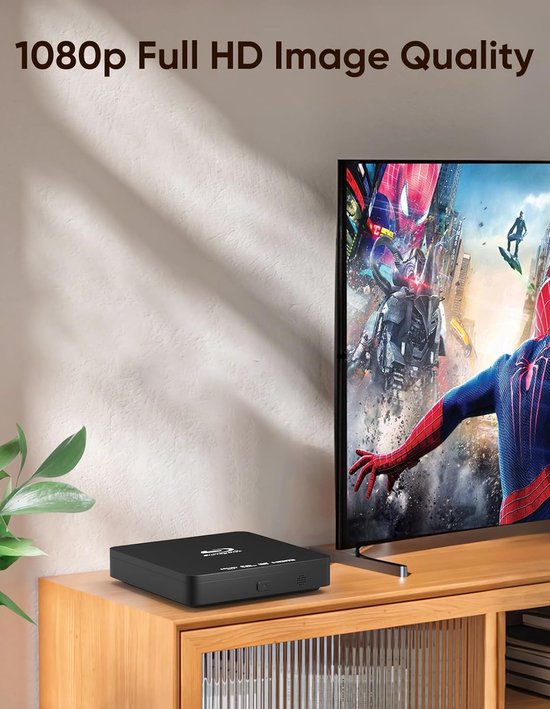 Blu Ray Speler - Disc Speler - Home Cinema - Full HD 1080P - Compact Design - Zwart — afbeelding 5