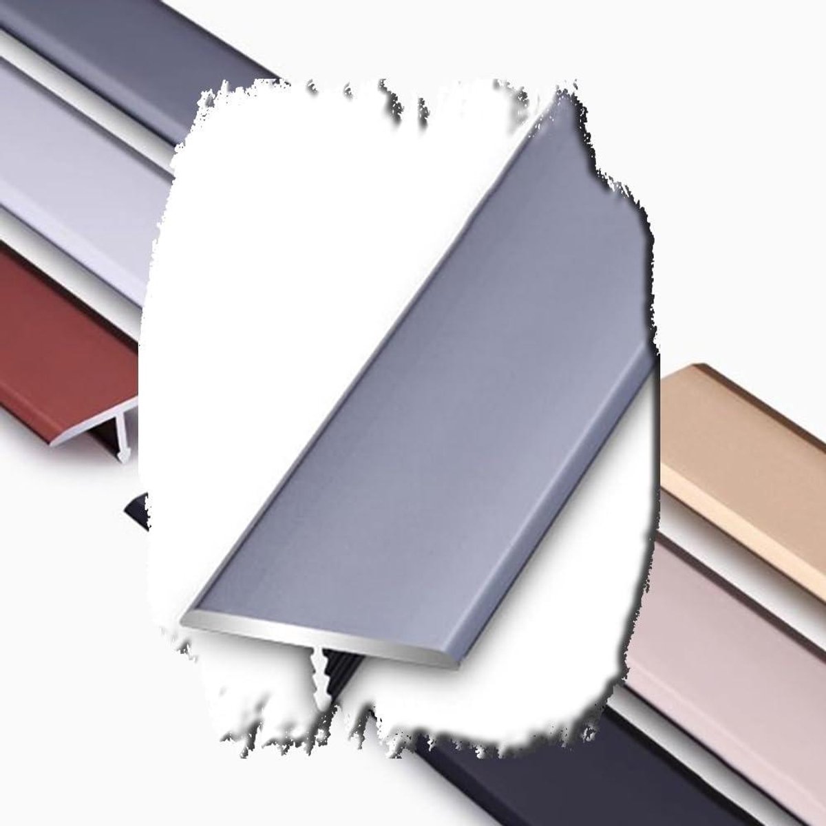 Vloer Profiel - Overgangsstrook - Vloeren Egaliseren - Duurzame Aluminium Legering - 90 cm Lengte - Grijs