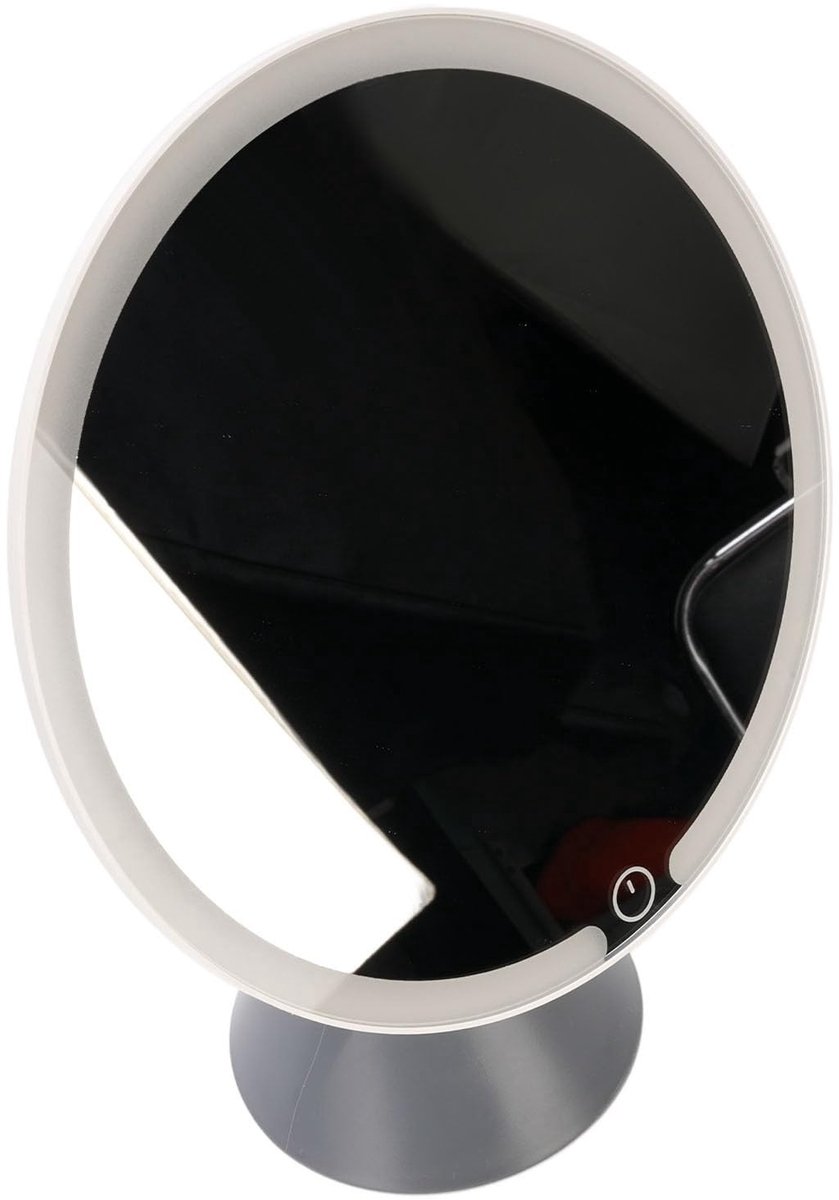 aladdien - Draagbare Make-up Spiegel - Oplaadbare Reis Spiegel met Verlichting - 3 Lichtinstellingen - Compact formaat - Verstelbare helderheid - Id...