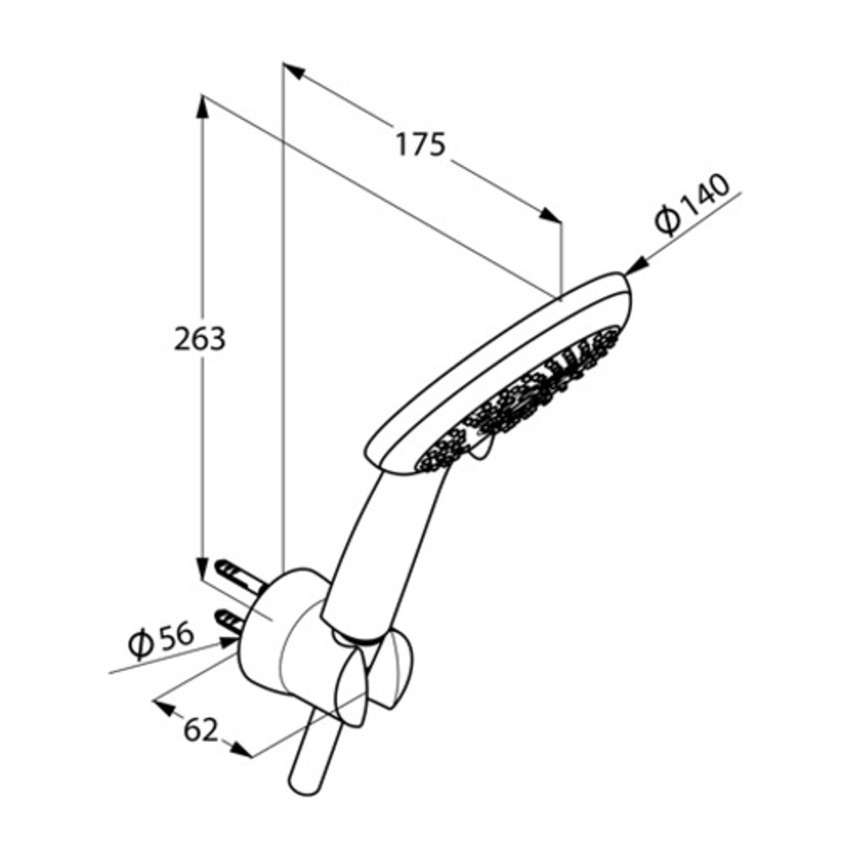 Kludi Freshline - Doucheset 140, 3 douchestralen, wit/chroom 6795091-00