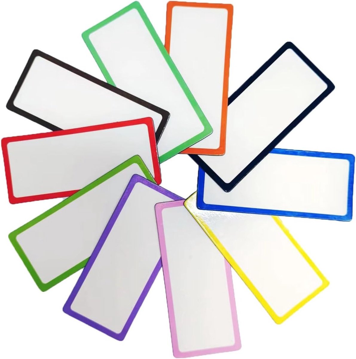 Set van 30 Herbruikbare Magnetische Strips in 10 Kleuren voor Whiteboards, Koelkasten en Kantoor - 8 x 3,5 cm, Ideaal voor Labels en Organisatie