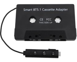 Allecto - cassetteontvanger - universele draadloze cassetteband naar aux-adapter - 15 x 9 x 2 cm - draadloos audio - geschikt voor auto en vrachtwa...