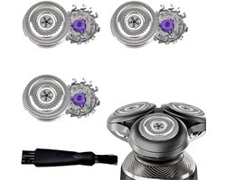 Vervangende Scheerkoppen Compatibel met Philips Series 9000 - S9000 Prestige SP9860 SP9863 SP9880 SP9862 SP9861 SP9820 - Scheermesjes met Reinigingsborstel