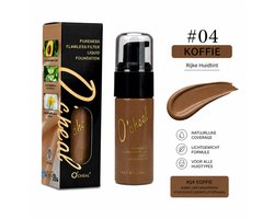 O'cheal® Foundation Donker Bruin Koffie kleur Vloeibare Foundation | Matte Finish | Waterproof Make-up | Langdurige Foundation | Hydraterend | Concealer Effect | Fond de Teint | Make-up Basis | Oliecontrole | Extra Donkere Huid | #4 Coffee Colour