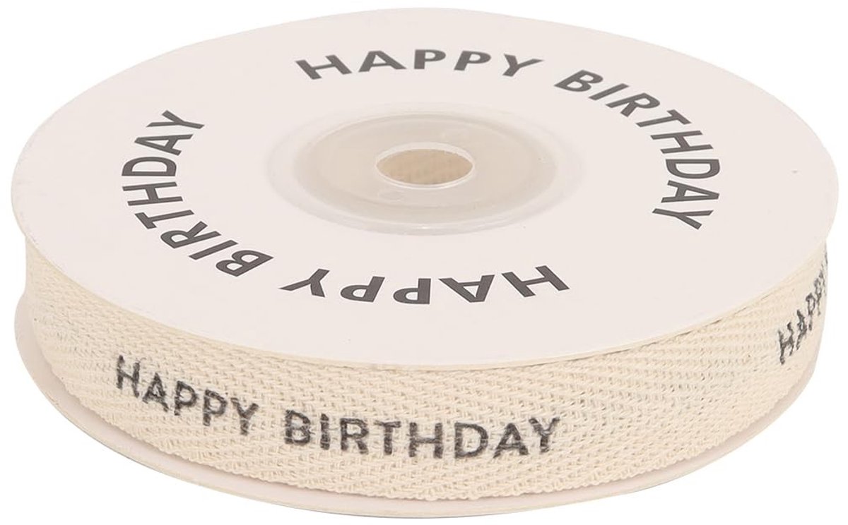 Allecto - Geschenkband Katoen - Vintage Decoratie - 9,14m - Perfect voor Verjaardagen - Feestdagen - Creëer een feestelijke sfeer