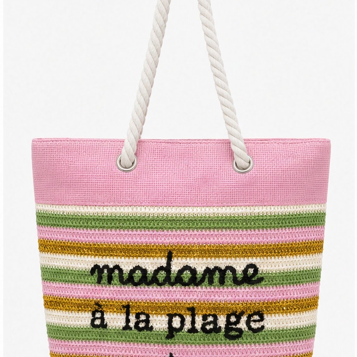 HS Madame a la Plage Strandtas - Meerdere Kleuren - Roze