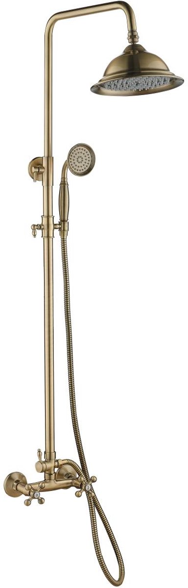 Aquanello Heritage Ascot Klassieke Doucheset Opbouw Douchekolom Brons BN-2003-HA