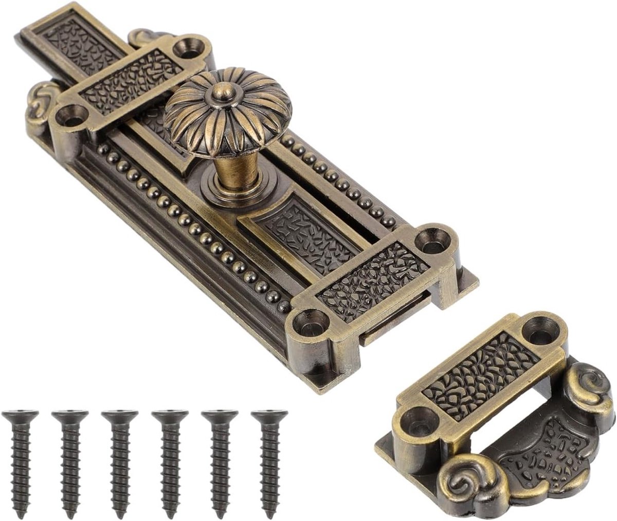 Vintage Deur Slot voor Meubels - Retro Schuifslot voor Barn Gate en Deuren - Veiligheid en Stijl in Eén