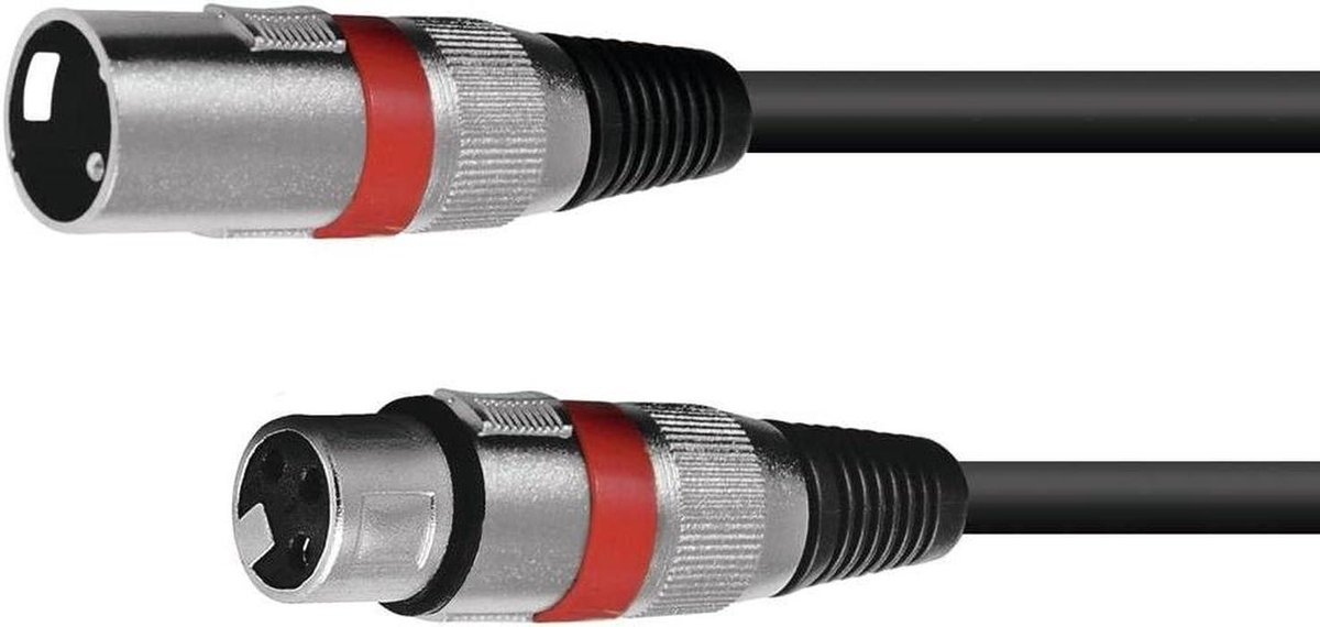 XLR Kabel - Audiokabel Microfoon - Muziek Maken - 3-pins Connectoren - 5 Meter - Zwart