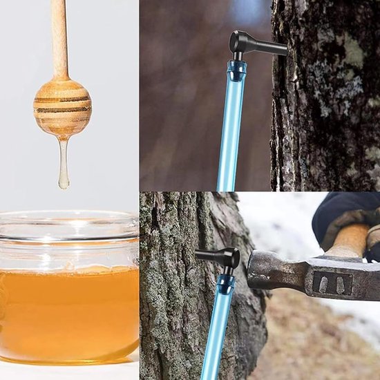 Ahornsiroop Kranen - Sap Tappen - Natuurlijke Sapwinning - Voedselveilig Plastic - 12 Sets - Transparant — afbeelding 2