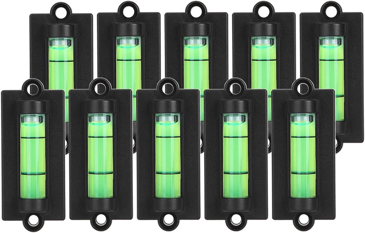 Nivelleerbeugel Mini - Waterpas Set - Precieze Uitlijning - Compact Ontwerp - 10 Stuks - Zwart
