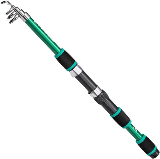 Vishengel Telescopisch - Opvouwbare Hengel - Vissen Op Locatie - Compact En Draagbaar - 180 cm Uitgeschoven - Rood — afbeelding 5
