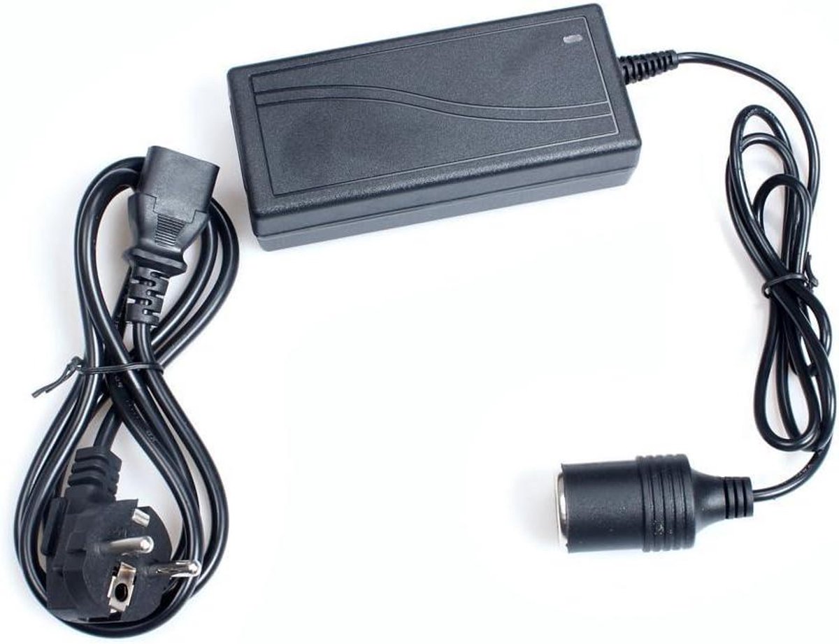 Stroomomvormer - Adapter - Auto Apparaten Thuis - 100-240V Naar 12V - 60 Watt - Zwart