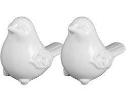 UPKOCH 2 stuks kleine dierenbeelden: keramische decoratievogels, beeldje, tuinhuisje, decoratief middelpunt, ornamenten voor slaapkamer, woonkamer, kantoor