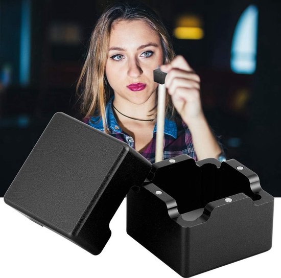 Mini Cue-Tip Chalk Houder voor Biljart - Magnetische Chalkhouder met Opbergcase voor Biljartkrijt en Accessoires — afbeelding 3