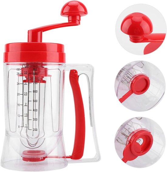 Beslag Mixer - Dispenser Blender - Bakken Maken - Handmatige Controle - 23 cm Diep - Wit — afbeelding 3