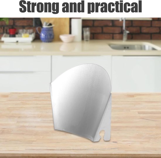 Keukenmixer Accessoire - Giet Schild - Bakken Ingrediënten - Roestvrijstaal Ontwerp - 17.5 cm Lengte - Zilver — afbeelding 3